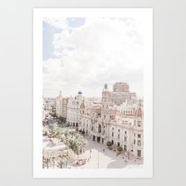 Valencia Skyline Art Print