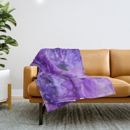 HYDRANGEA WITH BUTTERFLIES Throw Blanket