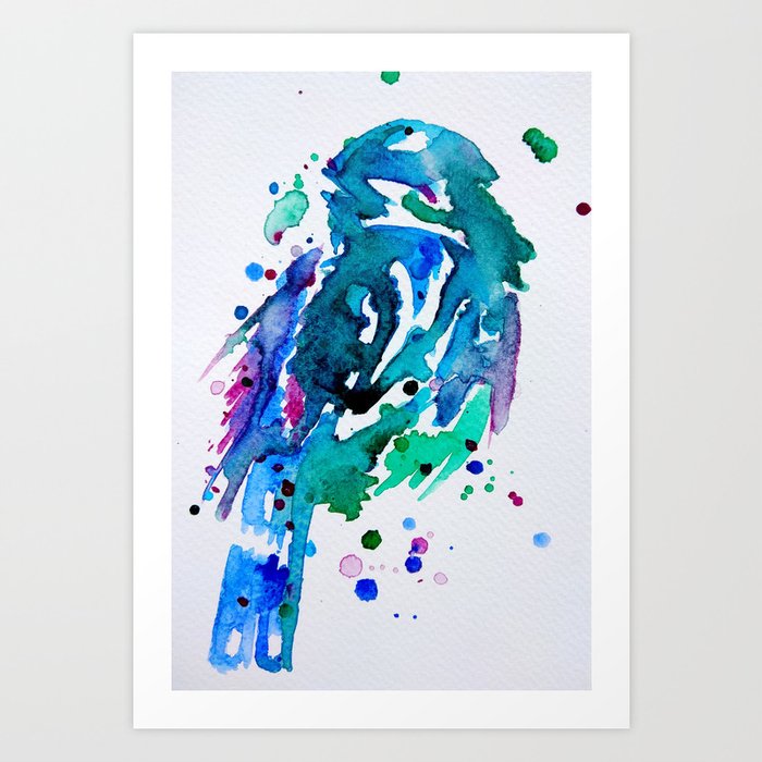 Colourful Bird Art Print By Marinamac Society6