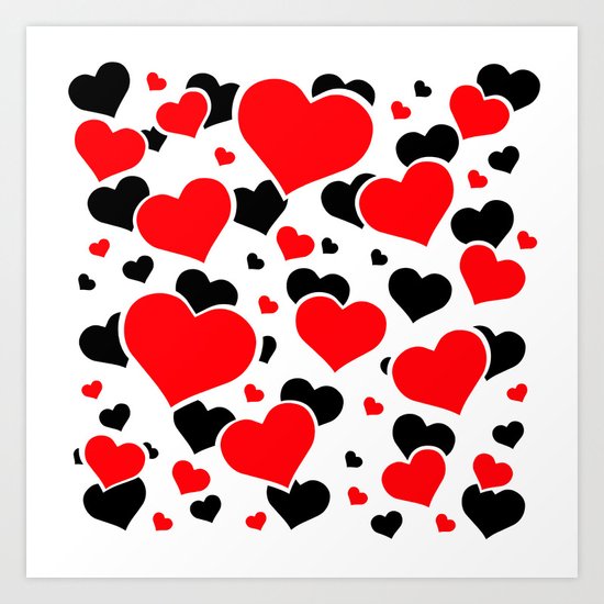 Hearts And Hearts Art Print