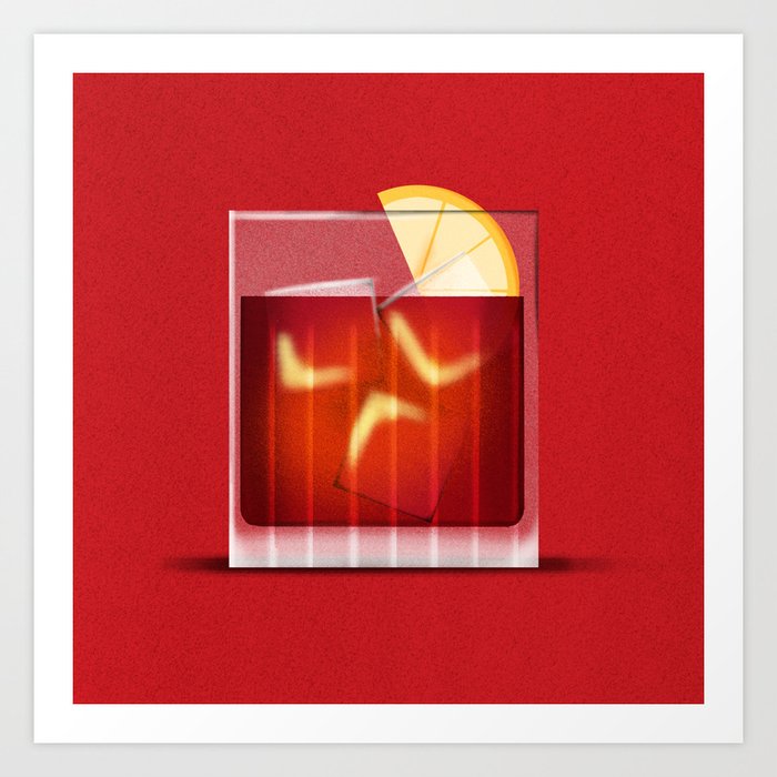 The Drink Series - Negroni Art Print