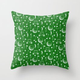 Golf Women Green Throw Pillow