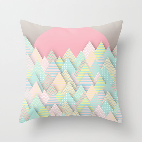 Forest Pastel Throw Pillow