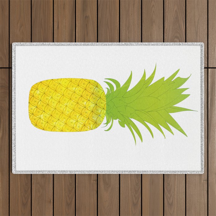 Yellow Pineapple Outdoor Rug