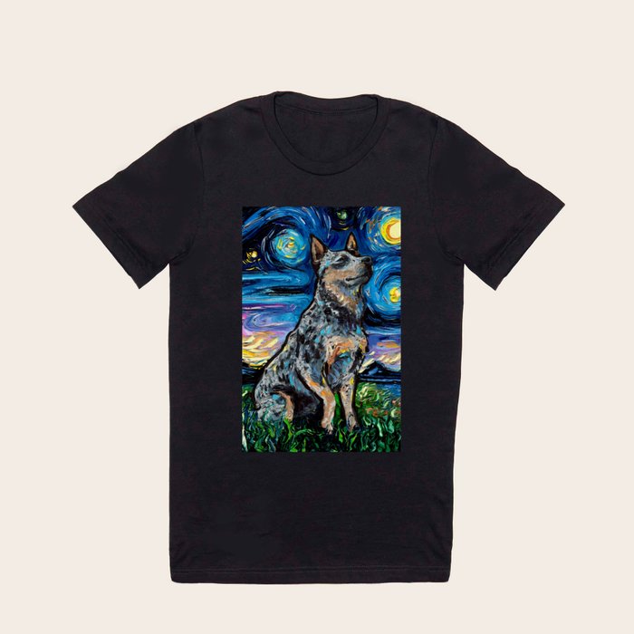 Blue Heeler Night T Shirt by Sagittarius Gallery Society6