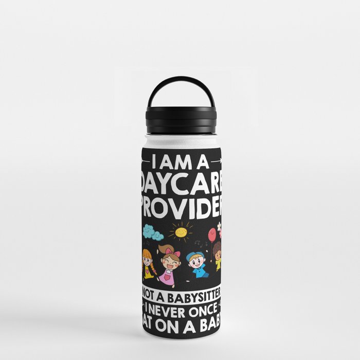Daycare Provider Childcare Babysitter Thank You Water Bottle