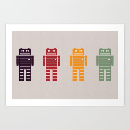 Robot Love Art Print