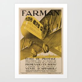 affiches Farman Art Print | Paris, France, Poster, Belgium, Farman, Goliath, Brussles, Bruxelles, Posters, Frankreich 