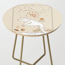 Virgo Zodiac Theme Side Table