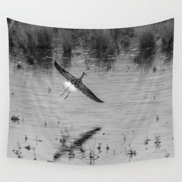 Dowitcher Flight with Shadow Wall Tapestry
