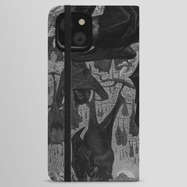 Gothic Bats Illustration  iPhone Wallet Case