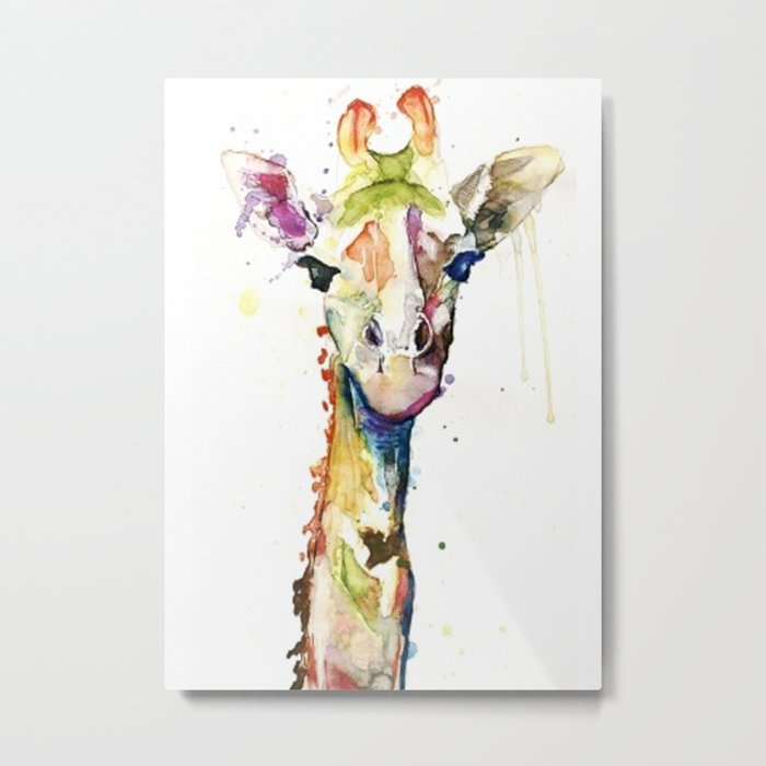 Giraffe Dreams Metal Print