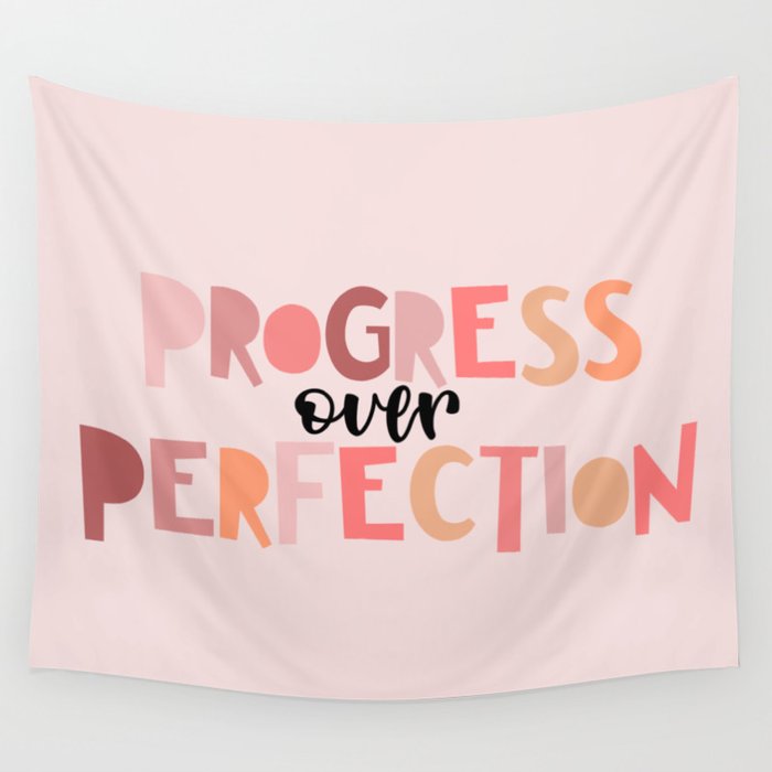 Progress over Perfection Wall Tapestry