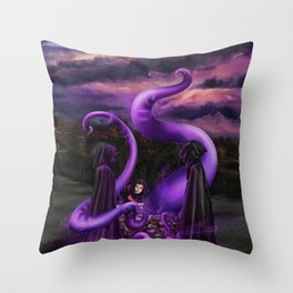 Calling of the Great One Tentacles Throw Pillow