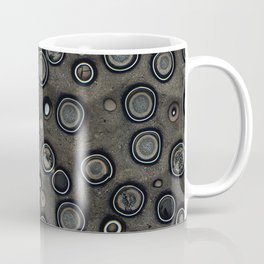 Old Metal Background with Circles Coffee Mug