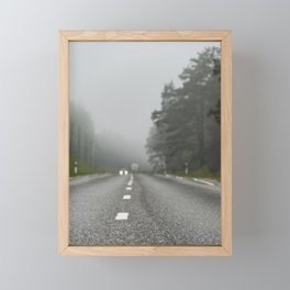 Latvia highway Framed Mini Art Print