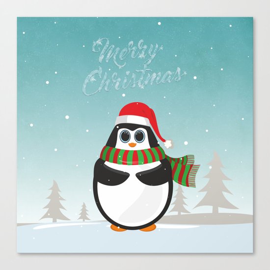 Christmas Penguin Canvas Print