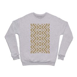 Brown and White Tessellation Line Pattern 25 - 2022 Popular Colour There's No Place Like Home 0318 Crewneck Sweatshirt
