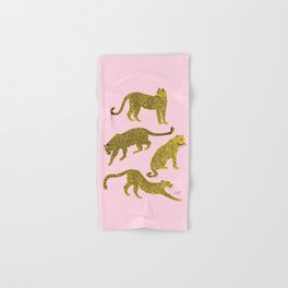Leopards (Pink/Yellow) Hand & Bath Towel