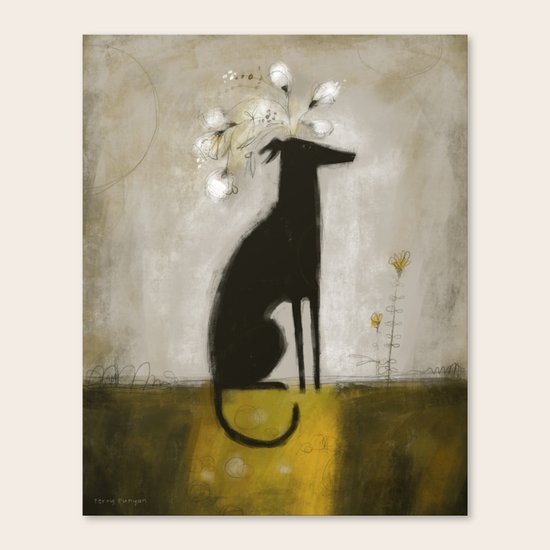 BLACK DOG Canvas Print