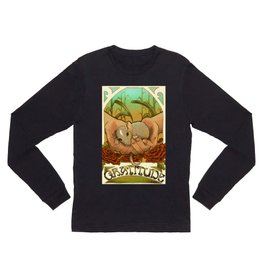 gRATitude Long Sleeve T Shirt | Curated, Animal, Illustration, Digital, Love 
