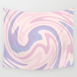 70s retro swirl pink and purple Wall Tapestry