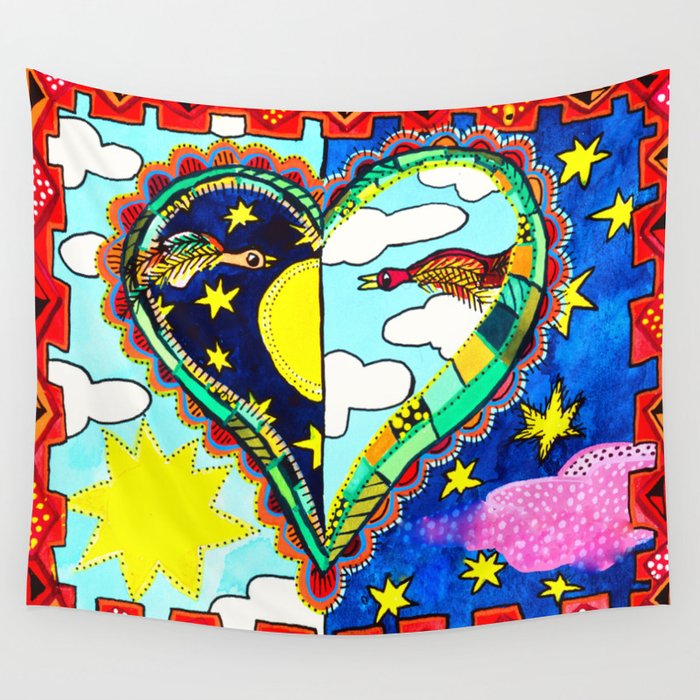 MY HEART IS FULL OF DAYS AND NIGHTS Wall Tapestry