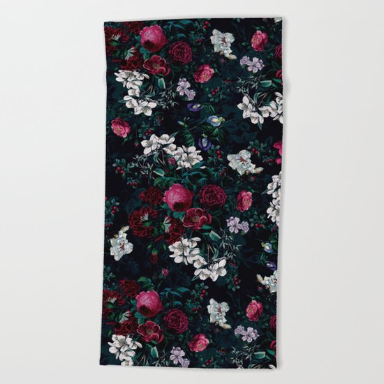 Night Garden VIII Beach Towel