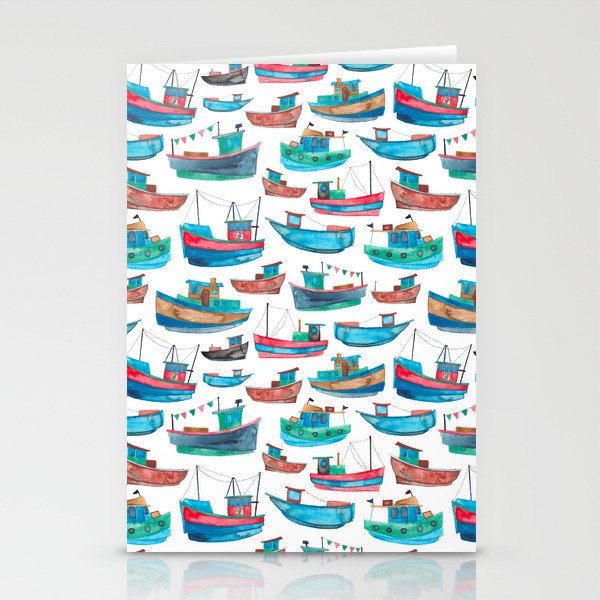Fishing Boats Stationery Cards