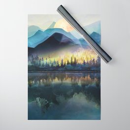 Mountain Lake Under Sunrise Wrapping Paper