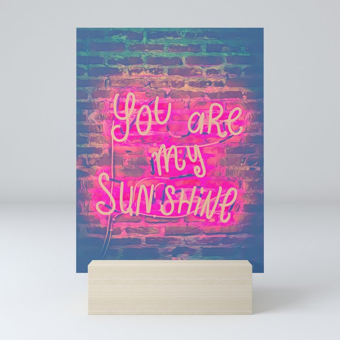 You are my Sunshine pink, dreams, pastel, love, cute,  Mini Art Print