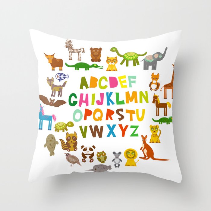 Animal Alphabet Pillow for Kids