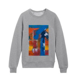 Colorful Geometric Abstract Painting Kids Crewneck