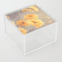 Yellow orange daisies flowers Acrylic Box