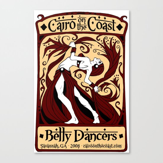 Cairo on the Coast Poster- Red/Yellow Canvas Print