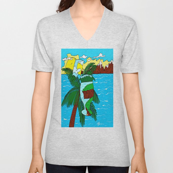 Cocktail Island V Neck T Shirt