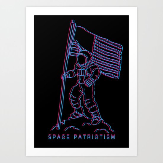 Patriotic Spaceman Art Print