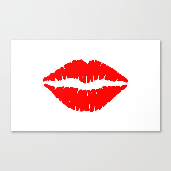 KISS LIPS COMIC Canvas Print