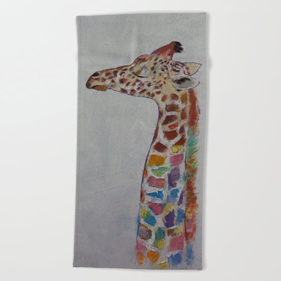 Giraffe Beach Towel