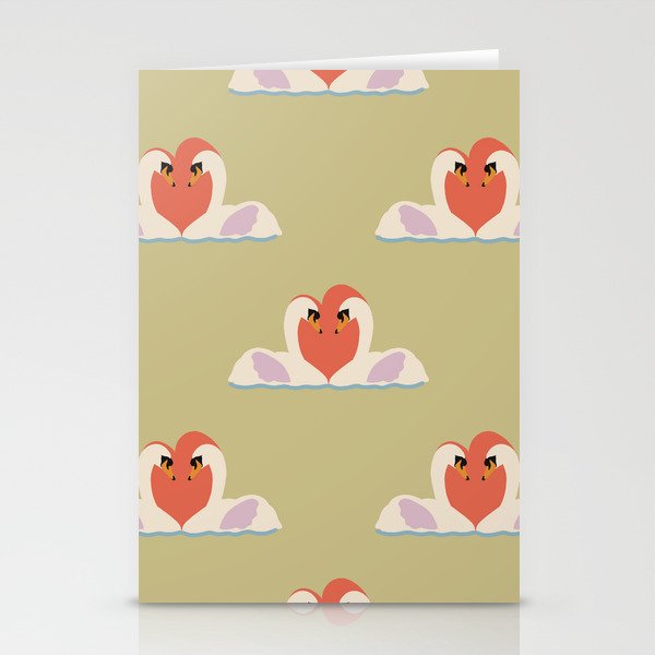 Swan love Stationery Cards