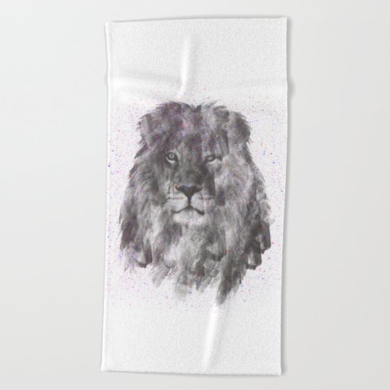Lion Just Wants to have Fun Beach Towel
