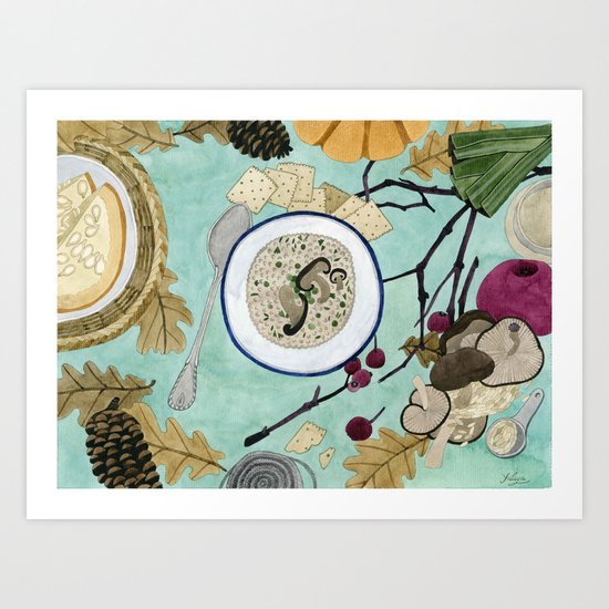Mushroom Porridge Art Print