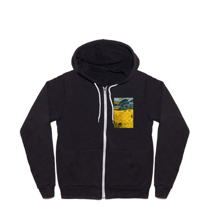 Fields of Gold, Tuscany, Italy landscape by Paul Serusier Full Zip Hoodie