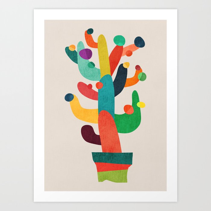 Whimsical Cactus Art Print