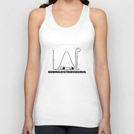 Normaldistribusaurus Normal Distribution - Funny Math Unisex Tank Top