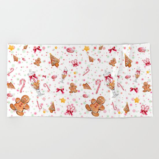 Gingerbread Beach Towel
