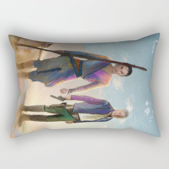 Rey and BB8 Rectangular Pillow