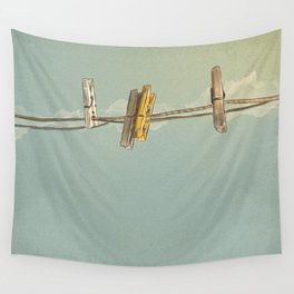 Vintage Clothespin Wall Tapestry