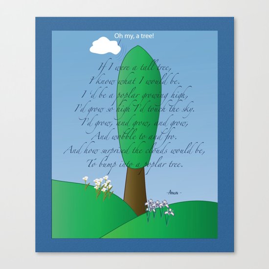 Poplar Tree Poem Canvas Print