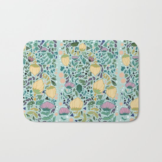 Flower Pattern Bath Mat